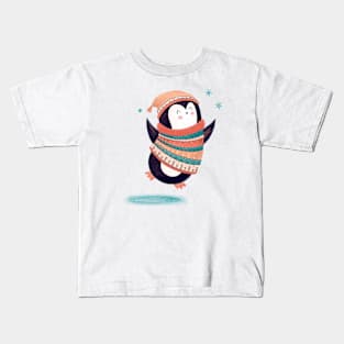 Penguin in Christmas sweater Kids T-Shirt